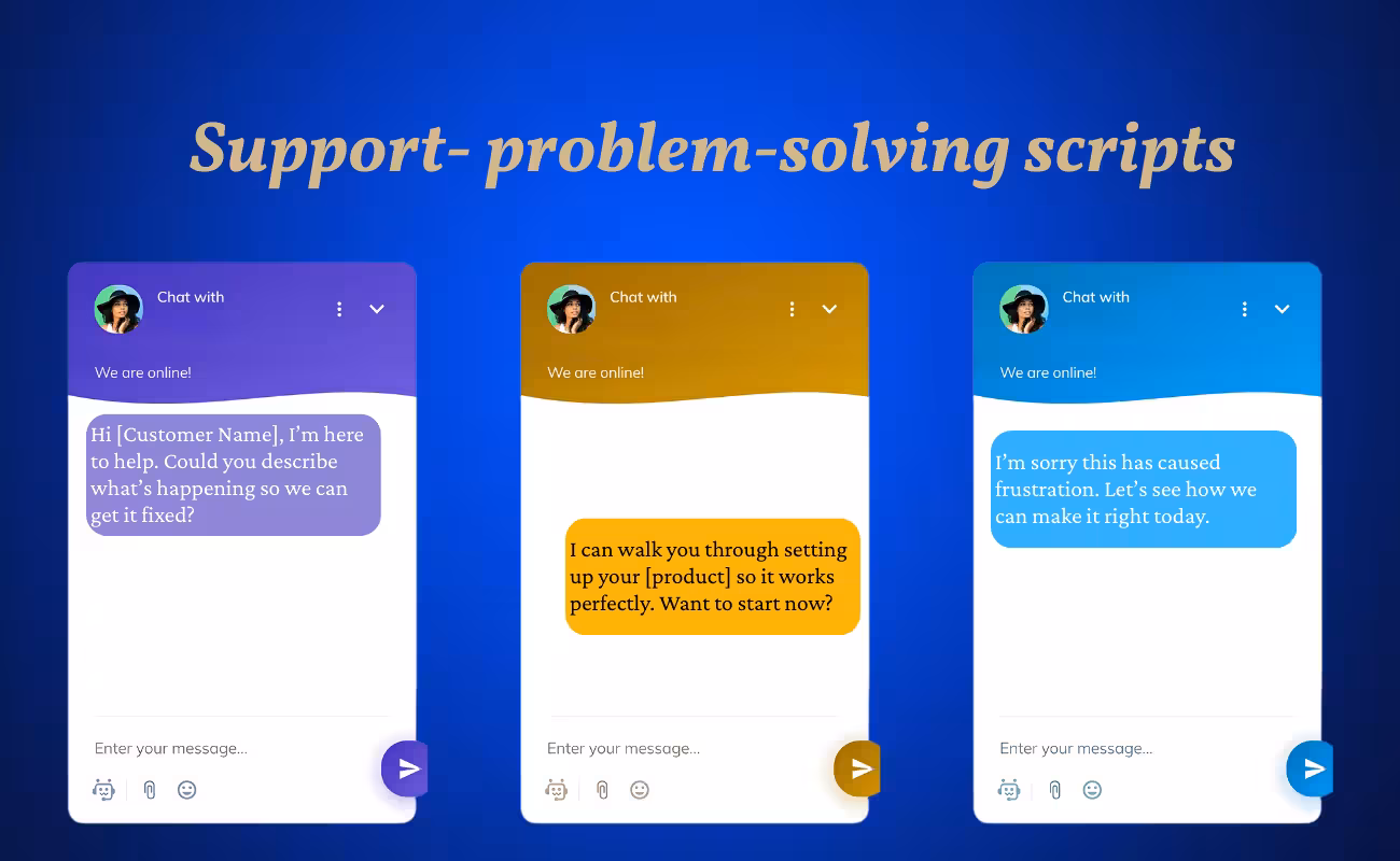 support problem solving scripts
