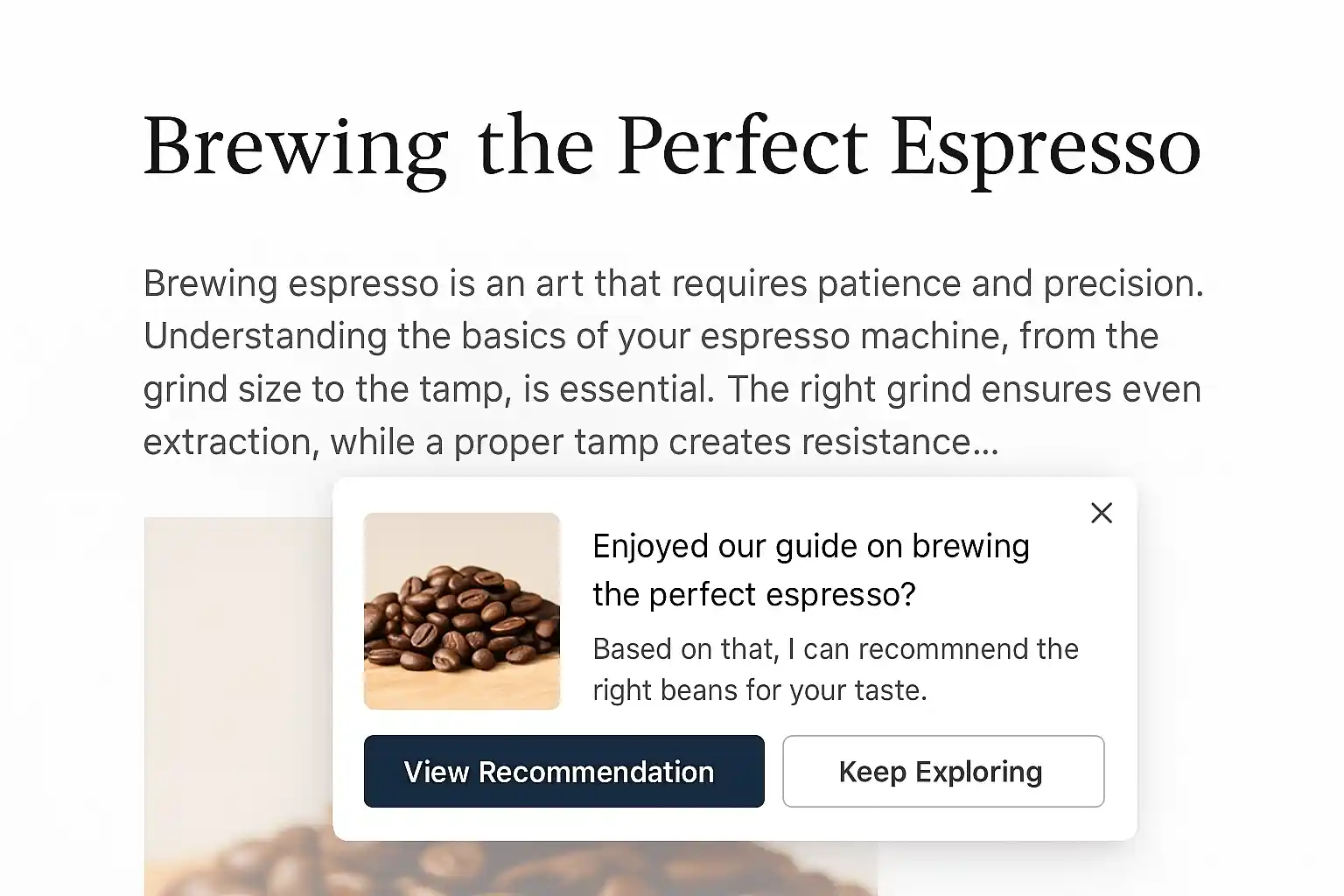 content based trigger recommendation after blog guide