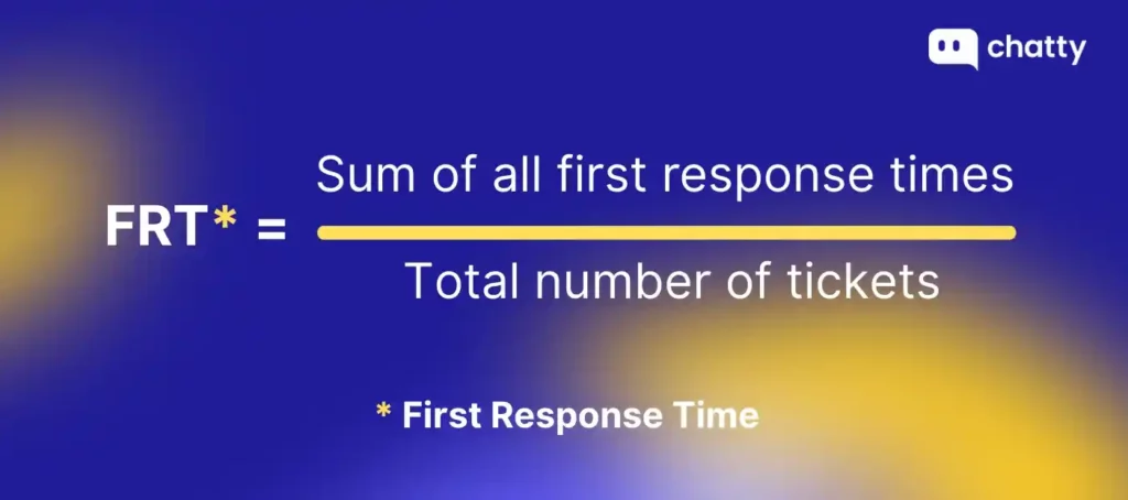 frt formula first response time customer service