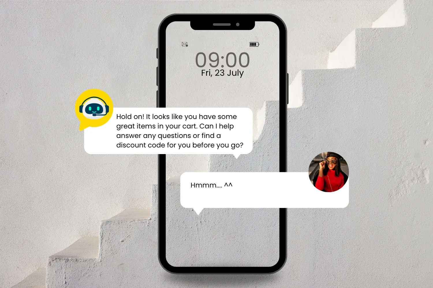 proactive chat rescues abandoned cart on mobile