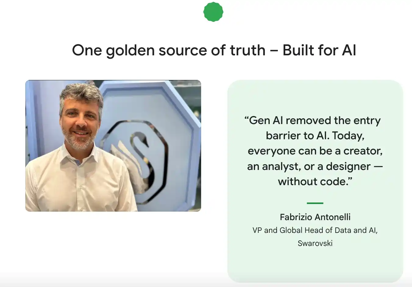 swarovski leader quote on generative ai adoption