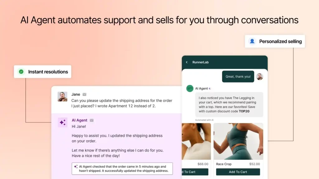 ai agent automates support and personalized ecommerce selling