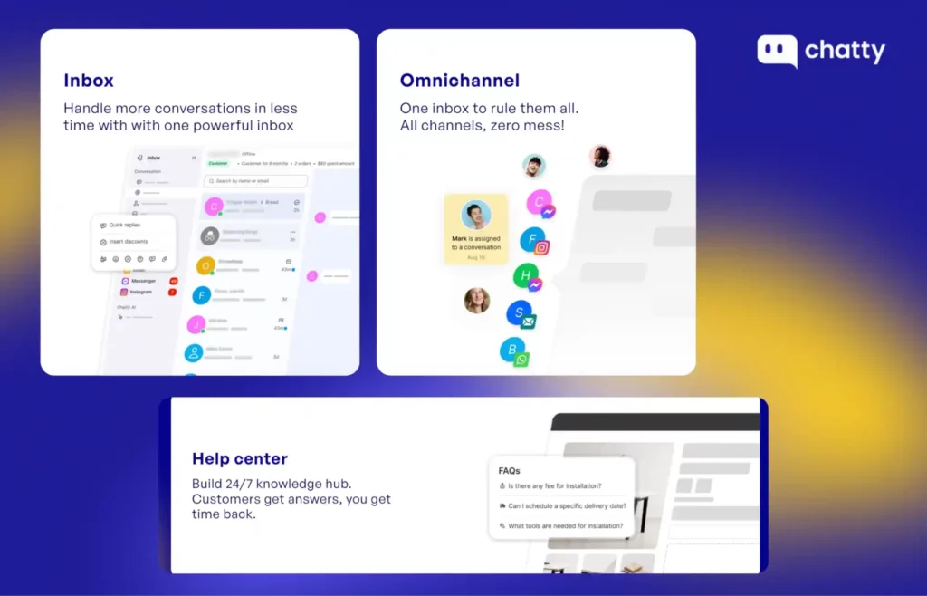 omnichannel inbox and help center by chatty